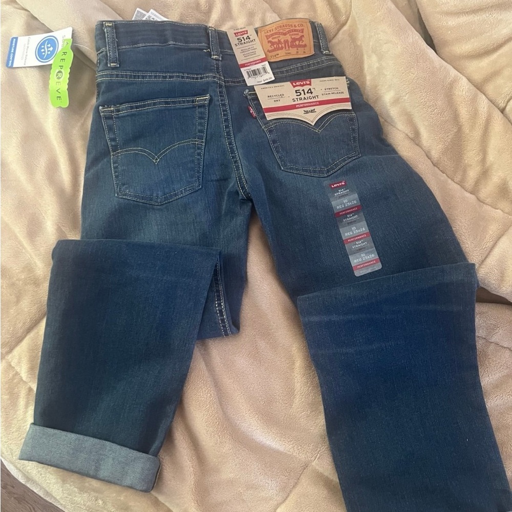Levi's Boys Dark Blue Straight Jeans